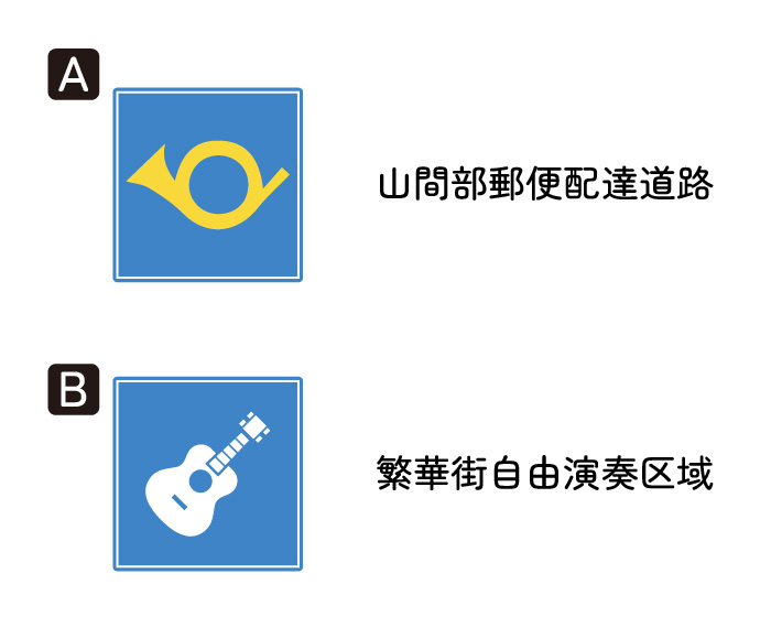 Q2：本当にある標識はどっち？